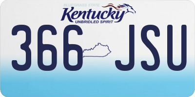 KY license plate 366JSU