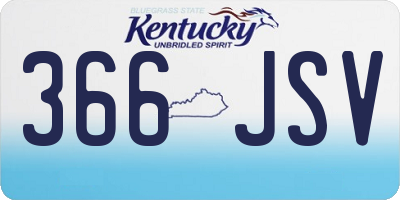 KY license plate 366JSV