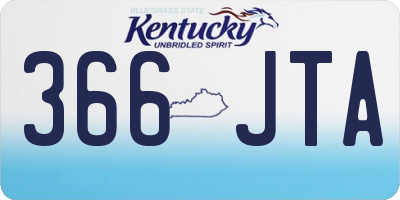 KY license plate 366JTA