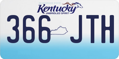 KY license plate 366JTH
