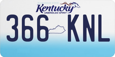 KY license plate 366KNL