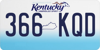 KY license plate 366KQD