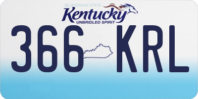 KY license plate 366KRL
