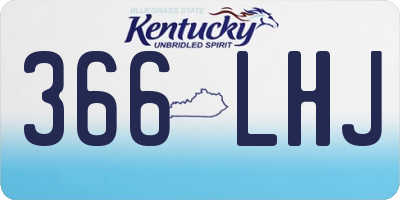 KY license plate 366LHJ