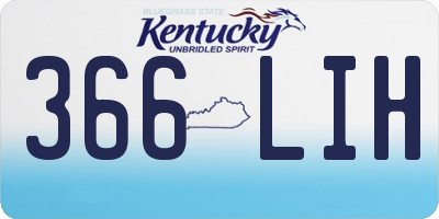 KY license plate 366LIH