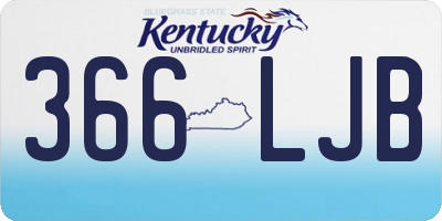 KY license plate 366LJB
