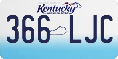 KY license plate 366LJC