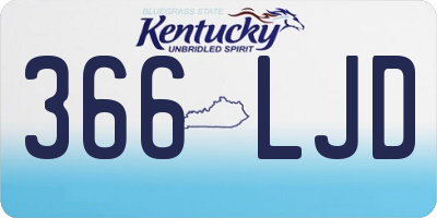 KY license plate 366LJD