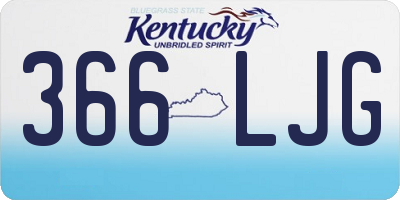 KY license plate 366LJG