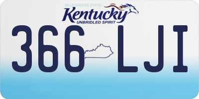 KY license plate 366LJI