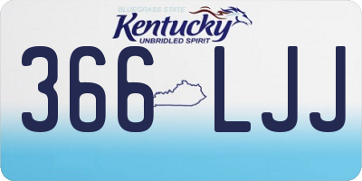 KY license plate 366LJJ