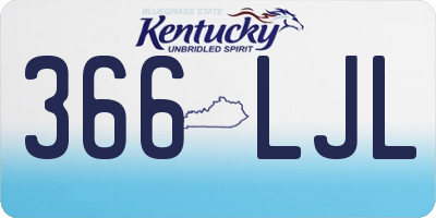 KY license plate 366LJL