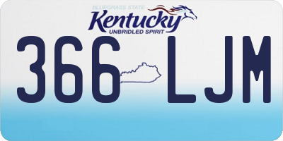 KY license plate 366LJM