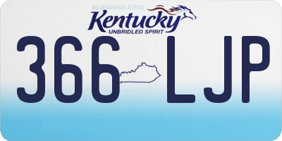 KY license plate 366LJP