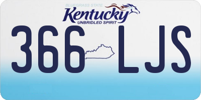 KY license plate 366LJS