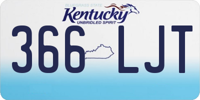 KY license plate 366LJT