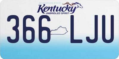 KY license plate 366LJU