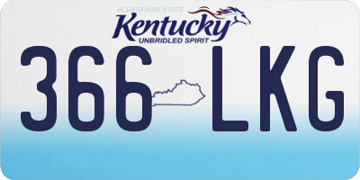 KY license plate 366LKG