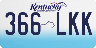 KY license plate 366LKK