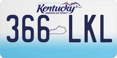 KY license plate 366LKL
