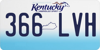 KY license plate 366LVH