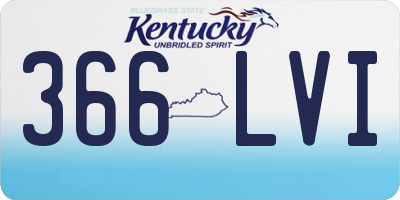 KY license plate 366LVI