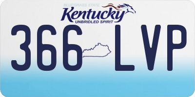 KY license plate 366LVP
