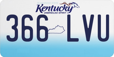 KY license plate 366LVU