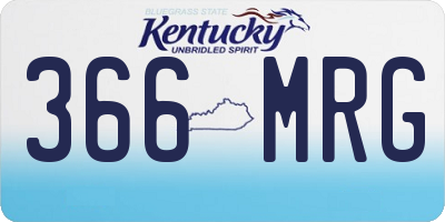 KY license plate 366MRG