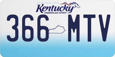 KY license plate 366MTV