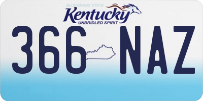 KY license plate 366NAZ
