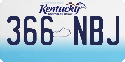 KY license plate 366NBJ