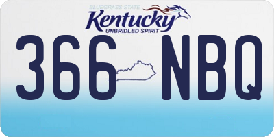 KY license plate 366NBQ