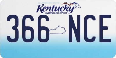 KY license plate 366NCE