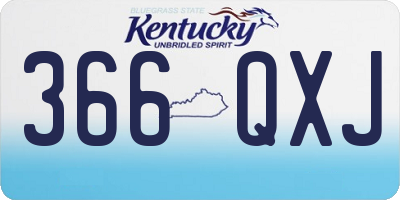 KY license plate 366QXJ