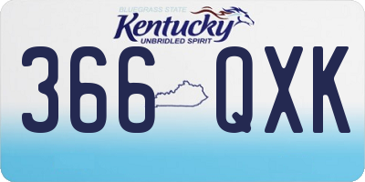 KY license plate 366QXK
