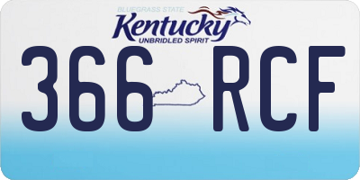 KY license plate 366RCF