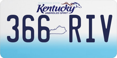 KY license plate 366RIV