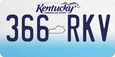 KY license plate 366RKV