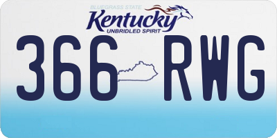 KY license plate 366RWG