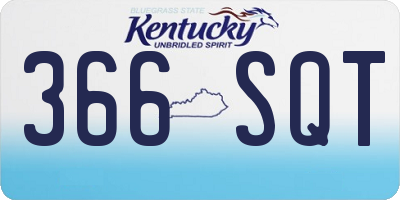 KY license plate 366SQT