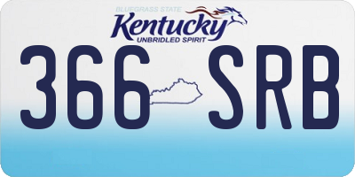 KY license plate 366SRB
