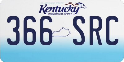KY license plate 366SRC
