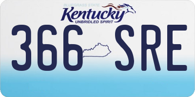 KY license plate 366SRE