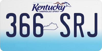 KY license plate 366SRJ