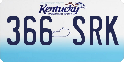 KY license plate 366SRK