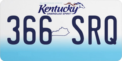 KY license plate 366SRQ