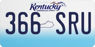 KY license plate 366SRU