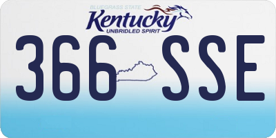 KY license plate 366SSE
