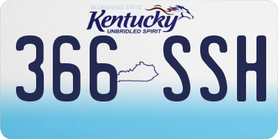 KY license plate 366SSH